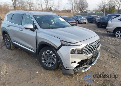 2021 Hyundai Santa Fe Hybrid Blue z USA, uszkodzony, nr VIN KM8S2DA11MU012007